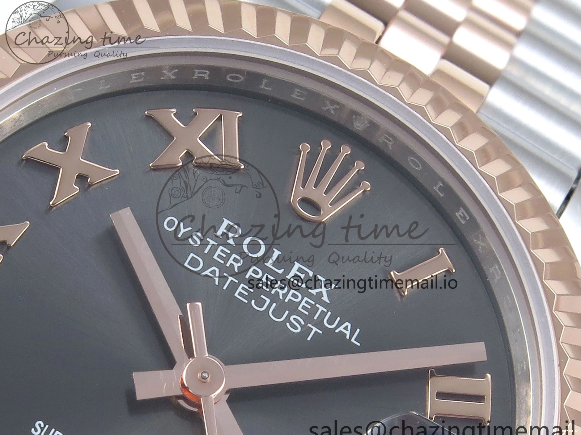 0106 StreetReady DateJust 31 278271 ARF 1:1 Best Edition 904L Steel Gray Roman Diamonds Dial on SS RG Jubilee Bracelet ETA 516